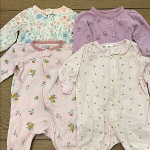 Floral and Polka Dot Kids One Pieces Set